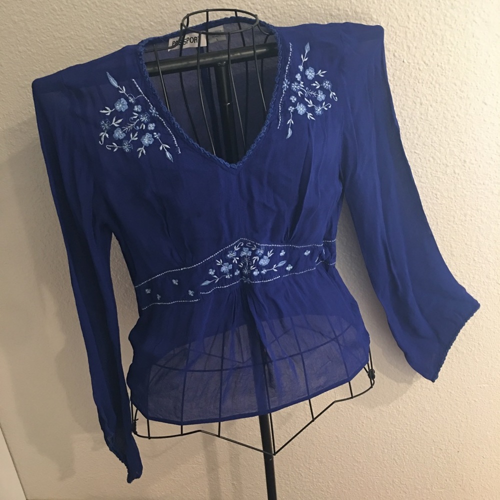 Royal Blue Blouse